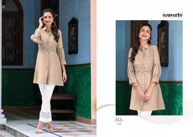 Zaveri Misti New Stylish Wholesale Western Wear Top With Bottom Catalog
